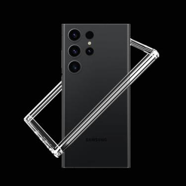 Imagem de LUVI Compatível com Galaxy S25 Ultra Bumper Case Transparente Silicone Soft Frame Clear Slim Camera Lens Protect À Prova de Choque Capa de Proteção para Mulheres Meninas