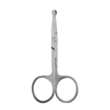 Imagem de Tesoura Premium para Manicure e Pedicure Bebê, Ponta Arredondada, Curva e Reta, Aço Inox, Corte Preciso e Seguro, Ideal para Unhas Delicadas, Design Ergonômico (ARREDONDADA)
