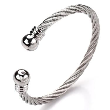 Imagem de Dorriss Pulseiras femininas de aço inoxidável, inspiradas em joias de aço inoxidável, presentes de amor, meninas adolescentes, 7, Aço inoxidável, Sem pedras preciosas