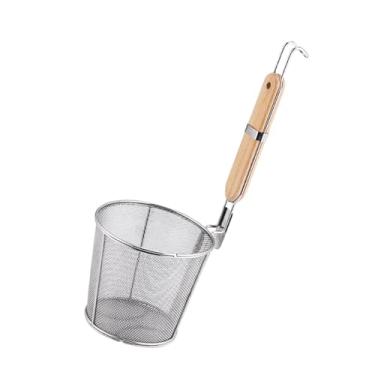 Imagem de Bothyi Filtro de Macarrão de aço Inoxidável, Filtro de Malha de Cozinha, Frigideira Portátil Cesto, Filtro de Alimentos Cesta de Servir, Diâmetro superior 12cm