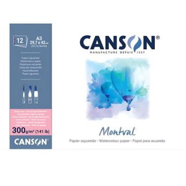 Imagem de Bloco Montval Canson Aquarela A3 C/12 Folhas 300 G/m²