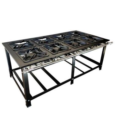 Imagem de Fogão Industrial 8 Bocas Cefaz Linha Gold Alta Pressão CFZG-174