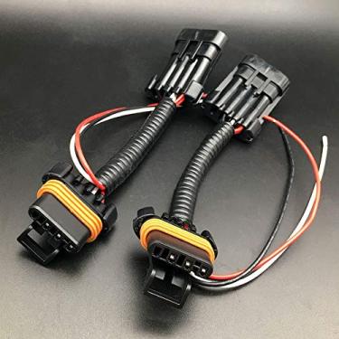 Imagem de ALLMOST 2 peças compatíveis com Polaris RZR luz traseira chicote elétrico chicote de luz de freio placa de licença 2015-2021