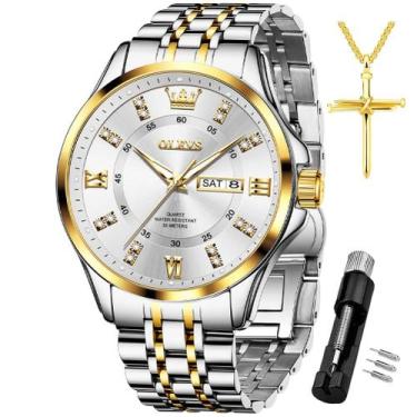 Imagem de Relógio OLEVS Silver Simple Business Dress Impermeável Masculino