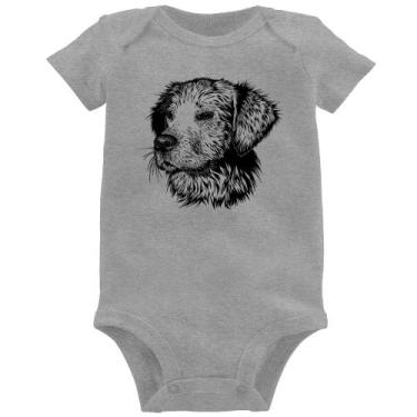 Imagem de Body Bebê Cãozinho - Foca na Moda, Cinza, P