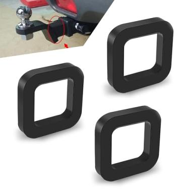 Imagem de Neferta 3 peças de almofadas de engate de reboque de carro, 7,6 cm OD 5 cm de diâmetro externo de borracha para redução de ruído, serve para a maioria das bolas de engate de receptor de reboque de 5