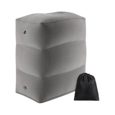 Imagem de Travesseiro Inflável para Pés  Suporte para Viagens de Avião, Ônibus e