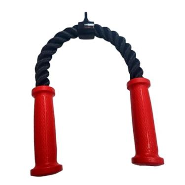 Imagem de simhoa Corda tríceps puxando o cabo de cabo de cabana de cabo bíceps tríceps corda de tensão para treinamento de força de academia em casa, Vermelho