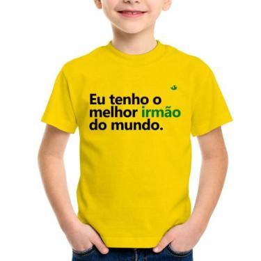 Imagem de Camiseta Infantil Eu tenho o melhor irmão do mundo - Foca na Moda, Ama