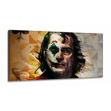 Imagem de Quadro Decorativo Coringa Joker 130x60 em Tecido Canvas - Wall Frame