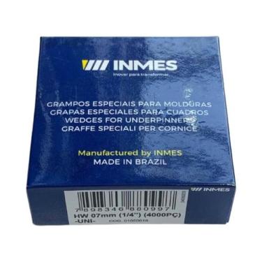 Imagem de Grampo HW 7mm de Aço molduras quadros 1 Caixa Com 4000 Unidades - INME