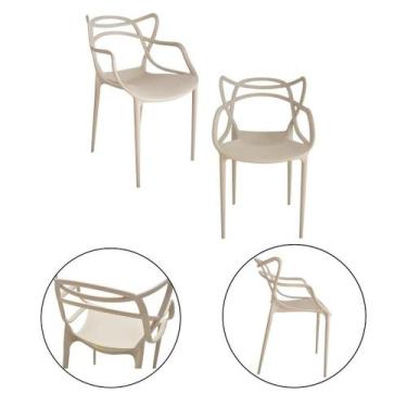 Imagem de Kit 2 Cadeiras Allegra Sem Montagem Polipropileno p/ Cozinha - Simple 