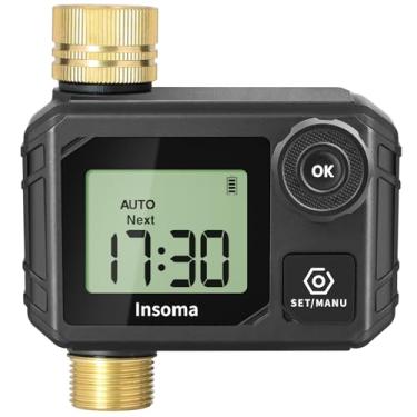 Imagem de Insoma Temporizador de água, temporizador de irrigação programável, 1 saída para irrigação de jardim, temporizador de irrigação ao ar livre para gramado, quintal