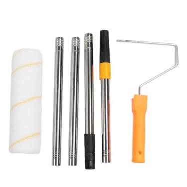 Imagem de Escova de Rolo de Pintura Em Aço Inoxidável, 1.2m Telescopic Rod, 9 Inch Roller Brush Long Paint Roller Set, Aplicação de Pintura Profissional e Suave, Fácil Limpar e Armazenar