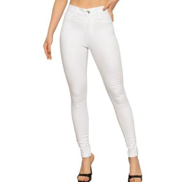 Imagem de Calça Feminina Jeans Premium Skinny Comfort Fashion Lisa Branca - SK J
