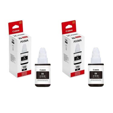 Imagem de Kit 02 Tinta Canon G190 Gi190 G3110 G4100 G3100 Gi-190 Preto
