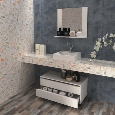 Imagem de Gabinete Rodizio para Banheiro com Espelheira 80cm