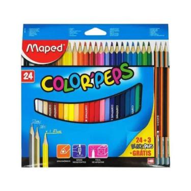 Imagem de Maped Lápis de Cor Color'Peps 24 Cores Mais 3 Lápis Grafite