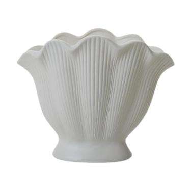 Imagem de Ioensy Ornamento de vaso cerâmico Ornamento de mesa minimalista nórdico elegante e elegante peça de mesa de vaso para a mesa de café da mesa de café à mesa, L