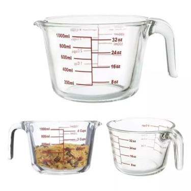 Imagem de Jarra Medidora Vidro Temperado 1 Litro Graduada Transparente