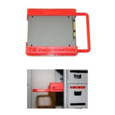 Imagem de Suporte Bandeja vermelho SSD disco Rígido Hdd 2.5 pra 3.5 PC - TQ DESI
