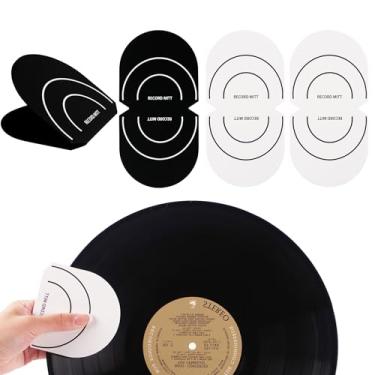 Imagem de Rockhouse Luva de gravação - Pacote com 4 acessórios antiestáticos para discos de vinil, limpador de luvas, protetor de manuseio, ferramenta de cuidado para colecionadores de LP e removedor de poeira