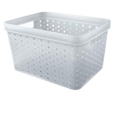Imagem de Cesto Organizador 17 Litros Caixa Organizadora 36x27x20 Cesta(Transparente sem Tampa)