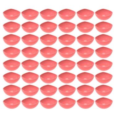 Imagem de 48 Potes de Sobremesa Doces Plástico 265ml Restaurante Hotel Trio Crippa Rosa Goiaba