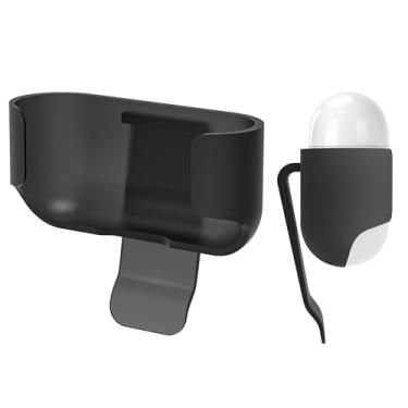 Imagem de Geekria Capa de fone de ouvido de policarbonato ultraleve compatível com Apple AirPods Pro 2, capa rígida para caminhadas, atividades ao ar livre, fixação firme (preta, 1 pacote, capa única)