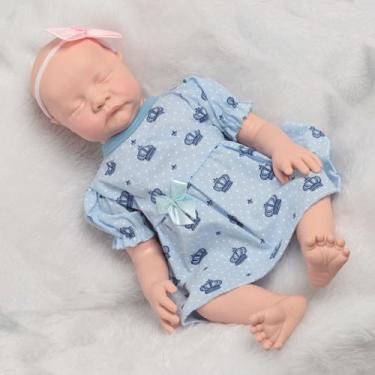 Imagem de Boneca Reborn Bebe Menina Lívia 100% Silicone Banho Itens - Cegonha Re