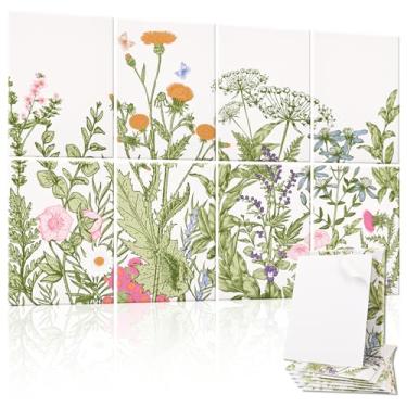 Imagem de Tutmyrea Painéis de parede à prova de som Art Acoustic Panels, painéis de absorção de som de 122 x 81 cm, pacote com 8 painéis de parede acústicos, painéis decorativos de absorção de som para casa e escritório (jardim de folhas de fibra)