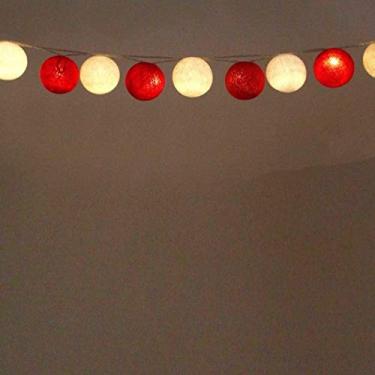 Imagem de Luminária de Futebol Vermelho 20 Leds à pilha