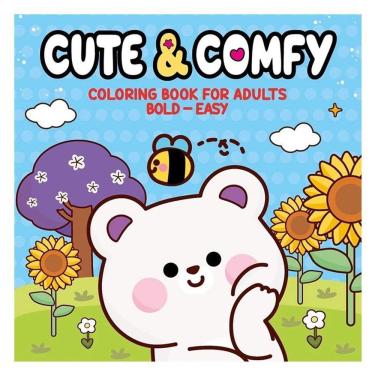 Imagem de Livro para Colorir Coloring Book For Adults Bold Easy Natureza - Cute &amp; Comfy