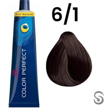Imagem de Wella Perfect Color 6/1 Louro Escuro Acinzentado Rich Naturals 60ml, U