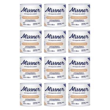 Imagem de Fita Microporosa Bege 2,.5cm X 90cm Hipoalergênica C'12un - Missner