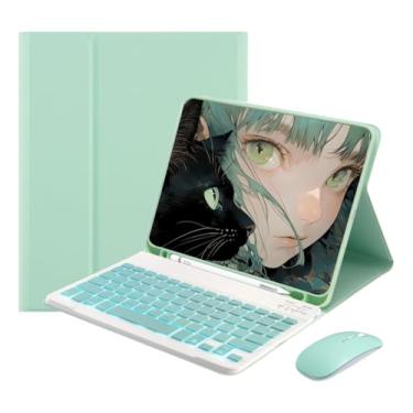 Imagem de Capa Para Tablet, Capa + Mouse e Teclado Magnético Bluetooth Destacável Para IPad 9/8/7 Geraçõ.