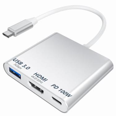Imagem de Adaptador HDMI USB C, Hub USB C para HDMI 4K, USB 3.0 e Carga PD, Adaptador para Macbook, Macbook Air, Thunderbolt 3 e DEX Android