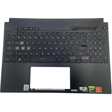 Imagem de Teclado retroiluminado ASUS TUF Dash A15 F15 FX507 FX517ZM FA507 FX507Z Palmrest (teclas preto-translúcidas-2023)