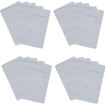 Imagem de XunLiu Sacos herméticos reutilizáveis com fecho de correr de alumínio (50, 12 cm x 20 cm + 4 cm/0,22 mm)