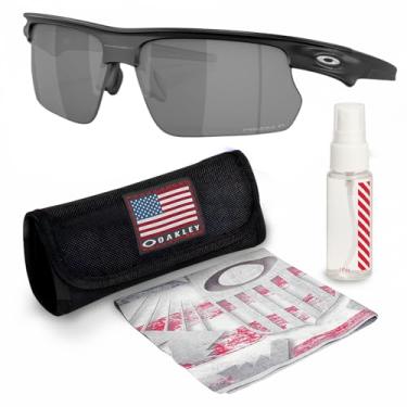 Imagem de OAKLEY Óculos de sol BISPHAERA OO9400 PRIZM com kit oficial de óculos, Armação preta fosca | Lente polarizada preta Prizm, 68 mm