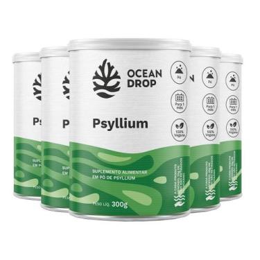 Imagem de Kit 5 Psyllium Ocean Drop Vegano 300G