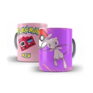 Imagem de Caneca Branca do Pokémon vários Personagens Polímero 325ml presente sé
