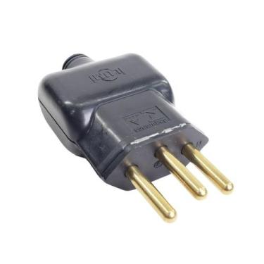Imagem de Pino Macho 2p+t 10a Preto 14070 - Ilumi