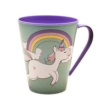 Imagem de Caneca de Plástico Infantil 360 ml Personagens Plasútil, Unicórnio