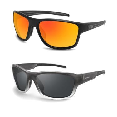 Imagem de Kit 2 Óculos De Pesca Polarizado Corrida Beach Tennis MTB Uv400