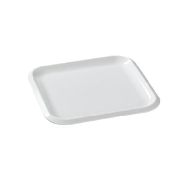 Imagem de Prato quadrado de imitação de porcelana vitrificada estilo nórdico para banquete de hotel - borda de tambor de 30,5 cm