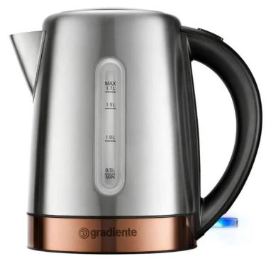 Imagem de Chaleira Eletrica 1.7L Gradiente 1100W Inox Luxx Golden 127V