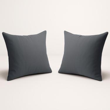 Imagem de Kit 2 Almofada 42cm Decorativa Suede Fofinha Sofá E Cadeira Cinza
