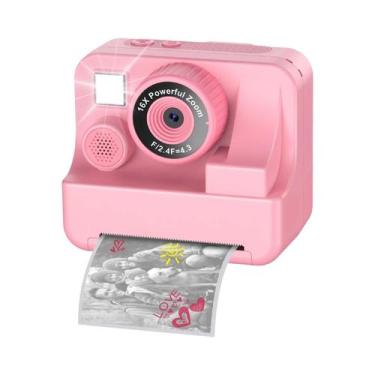 Imagem de Câmera Digital Infantil 1080P HD Lente Dupla Selfie 32GB Impressão Ins