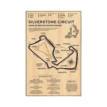 Imagem de Vintage Monaco Grand Prix Circuit Track F1 Racer Poster Canvas Wall Ar